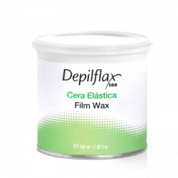 .DEPILFLAX ELASTYCZNY WOSK DO DEPILACJI FILM WAX PUSZKA 500ML NATURALNY Activ